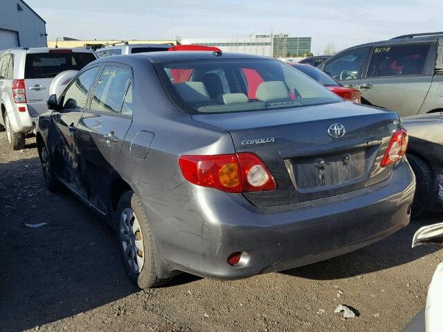 2T1BU40E69C168308 - 2009 TOYOTA COROLLA BA GRAY photo 3