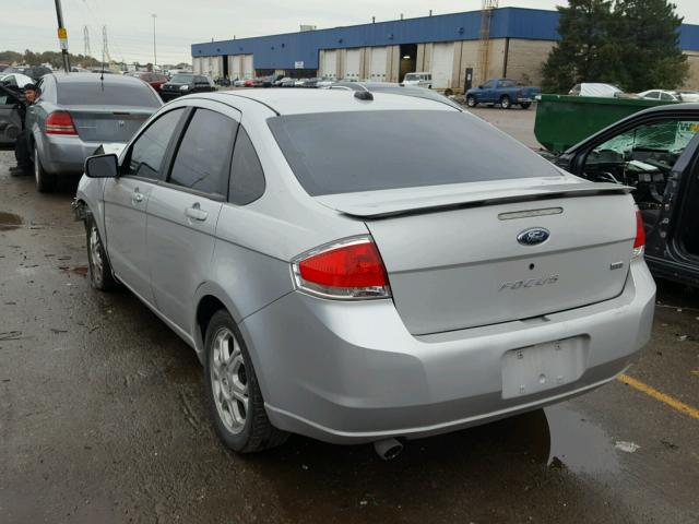 1FAHP36N59W134375 - 2009 FORD FOCUS SILVER photo 3