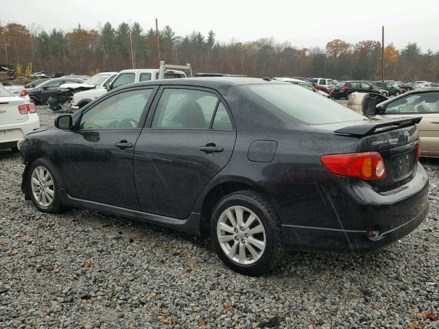 2T1BU4EE8AC516347 - 2010 TOYOTA COROLLA BA BLACK photo 3