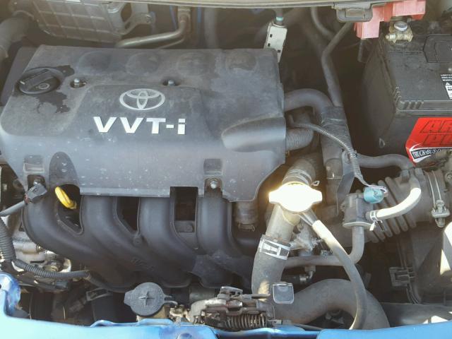 JTDJT923785201464 - 2008 TOYOTA YARIS BLUE photo 7