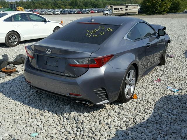 JTHSE5BC8F5005181 - 2015 LEXUS RC 350 GRAY photo 4