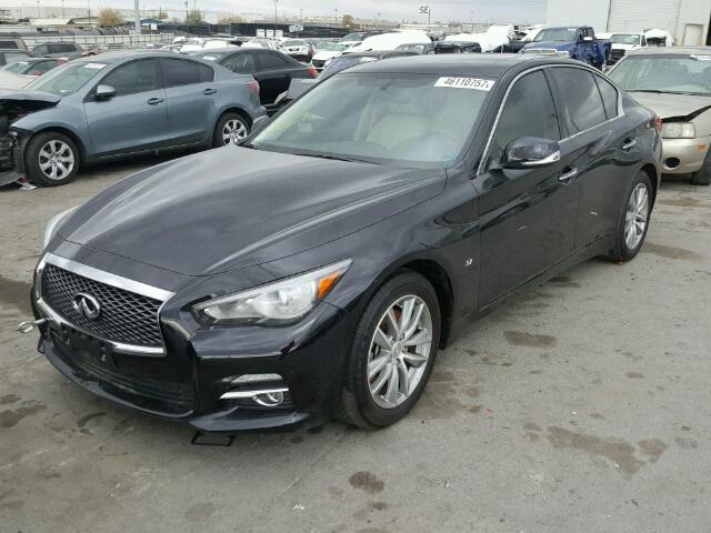 JN1BV7AP0EM689944 - 2014 INFINITI Q50 BLACK photo 2