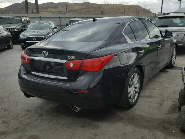 JN1BV7AP0EM689944 - 2014 INFINITI Q50 BLACK photo 4