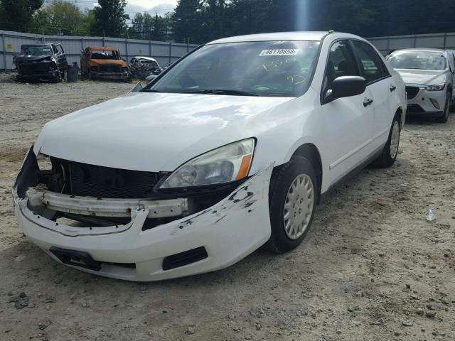 1HGCM56177A118521 - 2007 HONDA ACCORD VAL WHITE photo 2