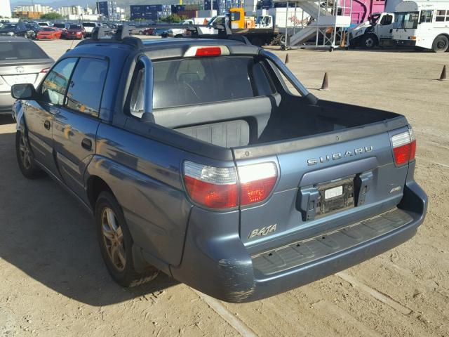 4S4BT62C267104849 - 2006 SUBARU BAJA SPORT TEAL photo 3