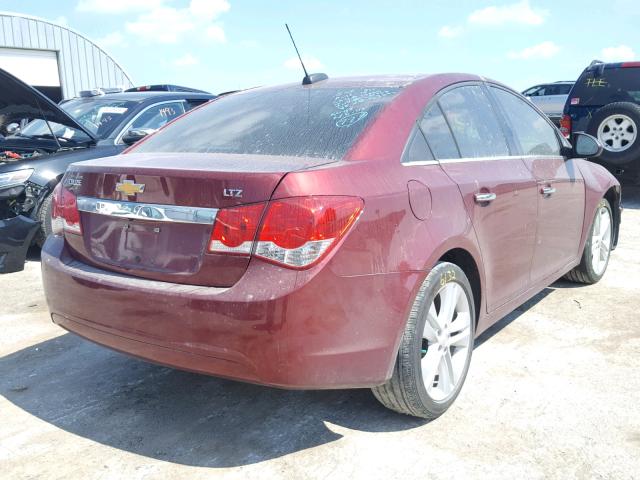 1G1PG5SB6G7163042 - 2016 CHEVROLET CRUZE LIMI MAROON photo 4