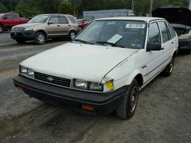 1Y1SK6143HZ069419 - 1987 CHEVROLET NOVA WHITE photo 2