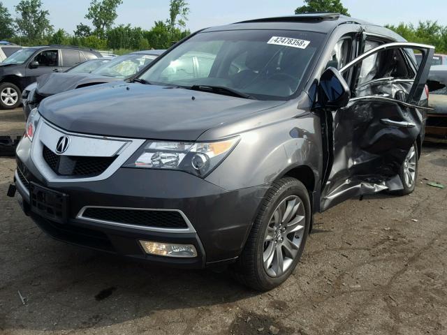 2HNYD2H60CH549266 - 2012 ACURA MDX ADVANC GRAY photo 2