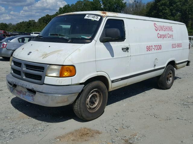 2B7KB31Z2YK118997 - 2000 DODGE RAM VAN B3 WHITE photo 2