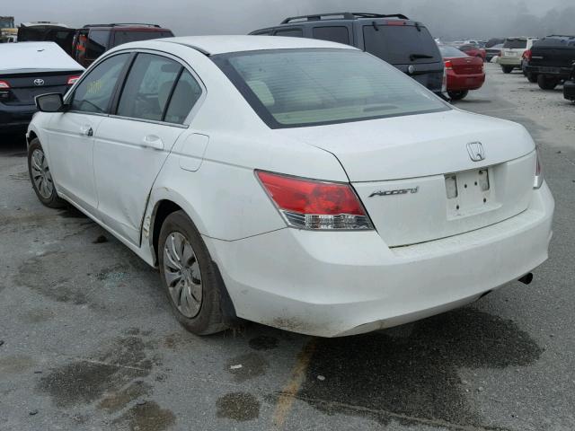 1HGCP26398A129075 - 2008 HONDA ACCORD LX WHITE photo 3