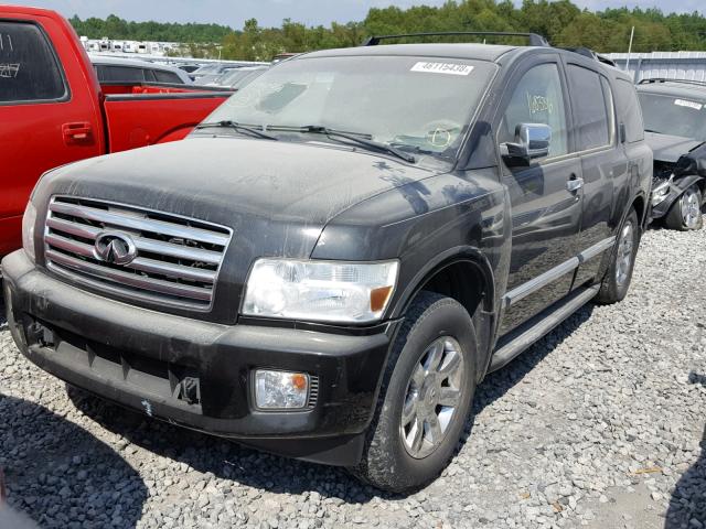 5N3AA08C26N813063 - 2006 INFINITI QX56 BLACK photo 2