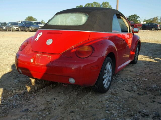 3VWCM31Y75M364571 - 2005 VOLKSWAGEN NEW BEETLE Qırmızı foto 4