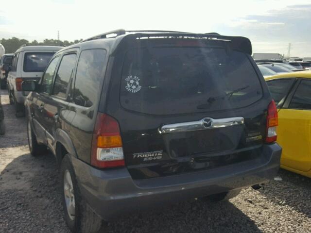 4F2YU09172KM22261 - 2002 MAZDA TRIBUTE LX BLACK photo 3