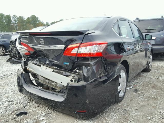 3N1AB7AP2EL697834 - 2014 NISSAN SENTRA S BLACK photo 4