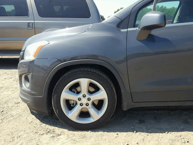 3GNCJMSBXGL180625 - 2016 CHEVROLET TRAX LTZ GRAY photo 9