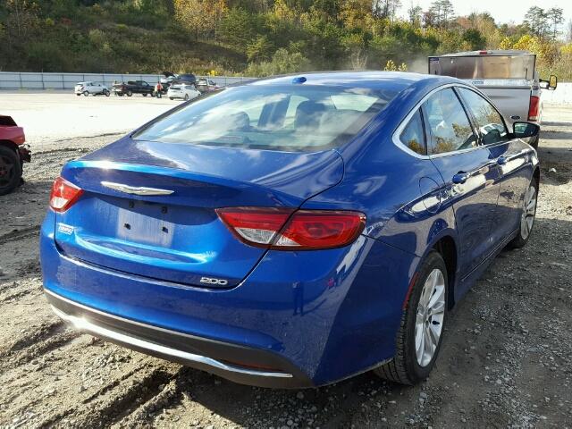 1C3CCCAB7FN536269 - 2015 CHRYSLER 200 LIMITE BLUE photo 4