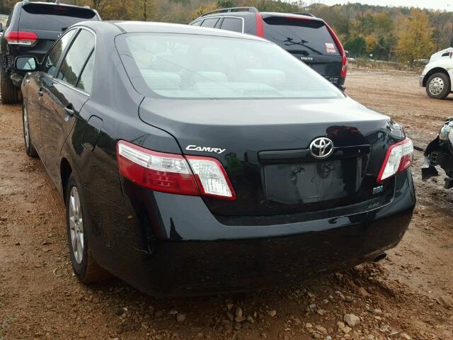 4T1BB46K88U038174 - 2008 TOYOTA CAMRY HYBR BLACK photo 3