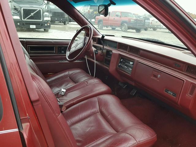 1G6CD53B1P4315021 - 1993 CADILLAC DEVILLE RED photo 5