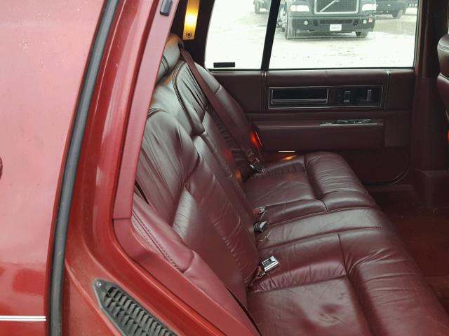 1G6CD53B1P4315021 - 1993 CADILLAC DEVILLE RED photo 6