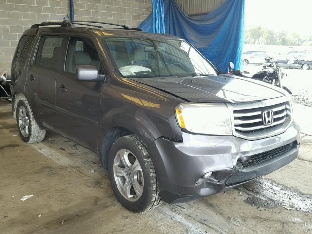 5FNYF3H57EB027322 - 2014 HONDA PILOT EXL GRAY photo 1