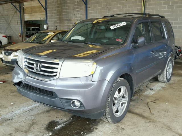 5FNYF3H57EB027322 - 2014 HONDA PILOT EXL GRAY photo 2