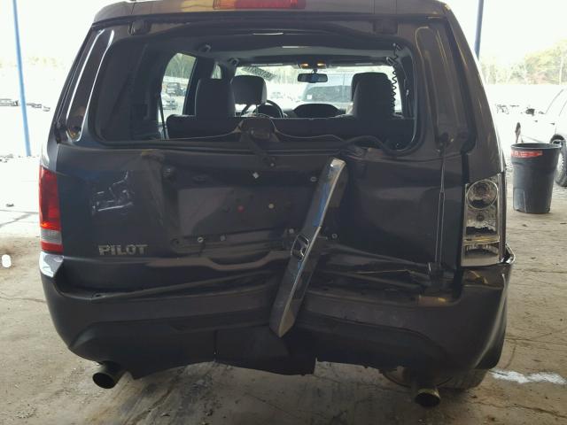 5FNYF3H57EB027322 - 2014 HONDA PILOT EXL GRAY photo 9