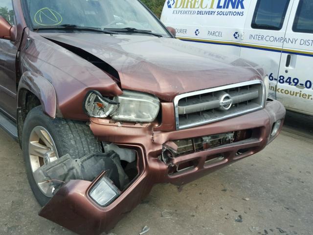 JN8DR09X53W708905 - 2003 NISSAN PATHFINDER BURGUNDY photo 9