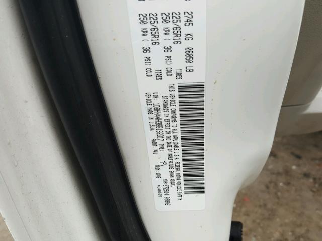 1D8HN44H38B192317 - 2008 DODGE GRAND CARA WHITE photo 10