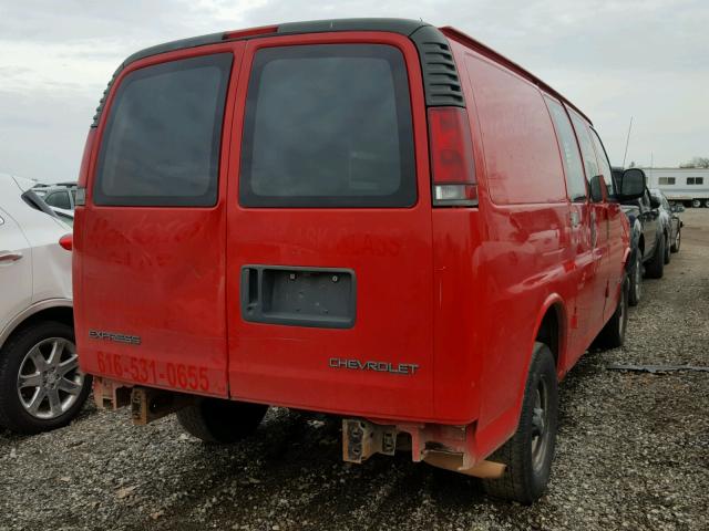 1GCHG35R321236534 - 2002 CHEVROLET EXPRESS G3 RED photo 4