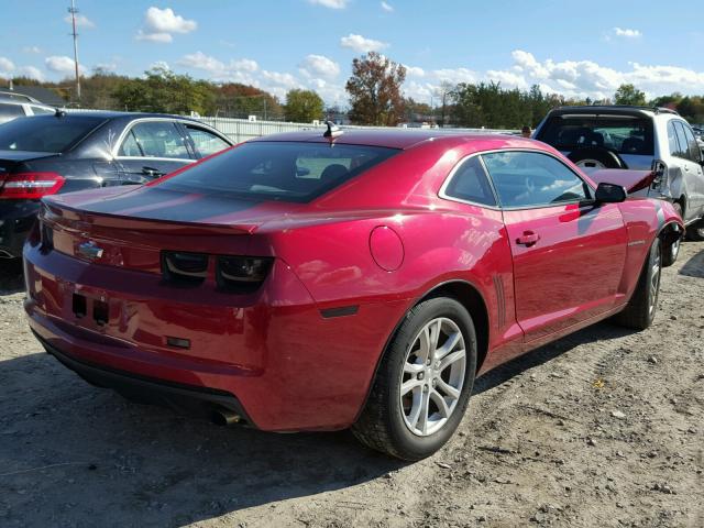 2G1FB1E39D9222229 - 2013 CHEVROLET CAMARO LT MAROON photo 4