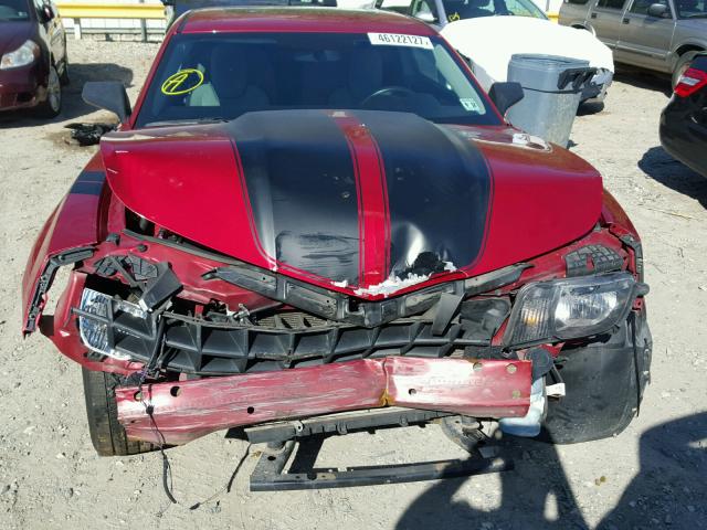 2G1FB1E39D9222229 - 2013 CHEVROLET CAMARO LT MAROON photo 7