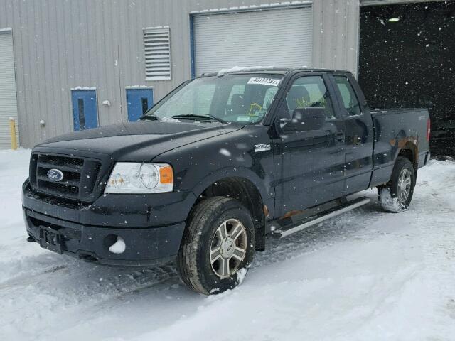 1FTRX14W18FB34922 - 2008 FORD F150 BLACK photo 2