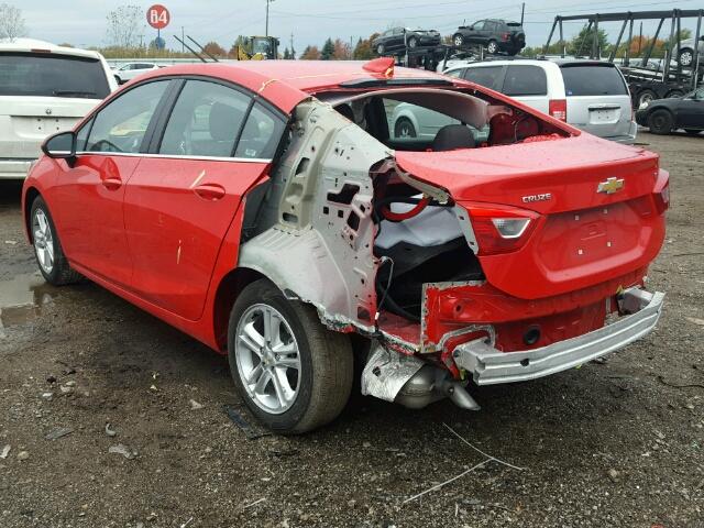 1G1BE5SM0H7228700 - 2017 CHEVROLET CRUZE LT RED photo 3