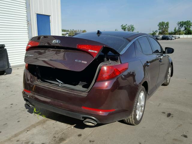 5XXGN4A73DG103839 - 2013 KIA OPTIMA EX BURGUNDY photo 4
