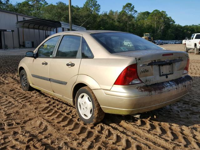 1FAFP33P22W255660 - 2002 FORD FOCUS LX GOLD photo 3