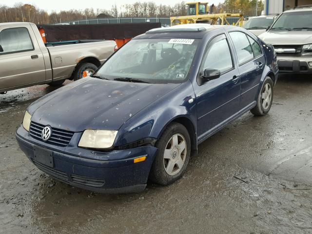 3VWSK69M42M033432 - 2002 VOLKSWAGEN JETTA GLS BLUE photo 2