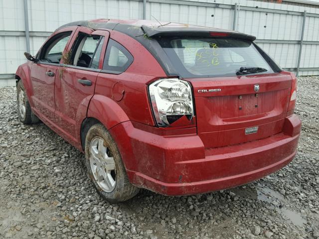 1B3HB28B08D770154 - 2008 DODGE CALIBER RED photo 3