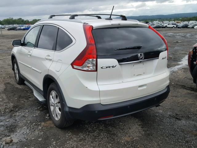 5J6RM4H77CL051125 - 2012 HONDA CR-V EXL WHITE photo 3