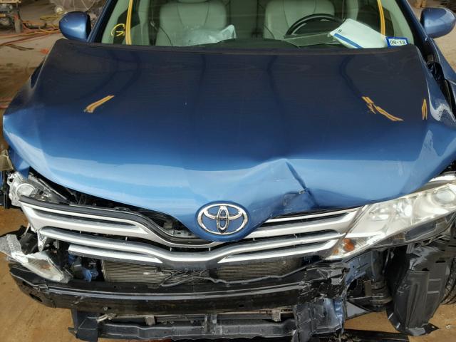 4T3ZK11A19U015324 - 2009 TOYOTA VENZA BASE BLUE photo 7