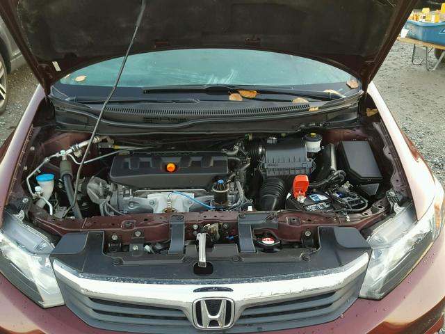 2HGFB2F85CH580425 - 2012 HONDA CIVIC EX ბურგუნდია ფოტო 7