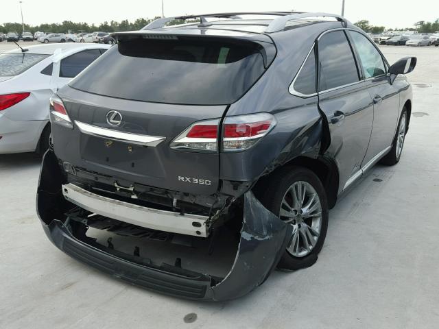 2T2ZK1BAXDC107223 - 2013 LEXUS RX GRAY photo 4