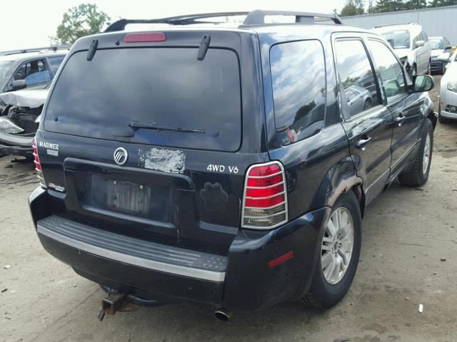 4M2CU57106KJ13886 - 2006 MERCURY MARINER BLACK photo 4