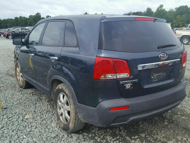 5XYKT3A19BG080484 - 2011 KIA SORENTO BA BLUE photo 3