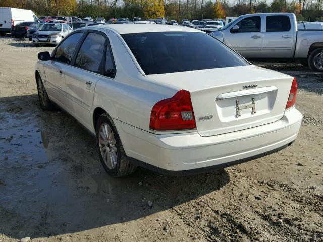 YV1TS92D741340364 - 2004 VOLVO S80 WHITE photo 3