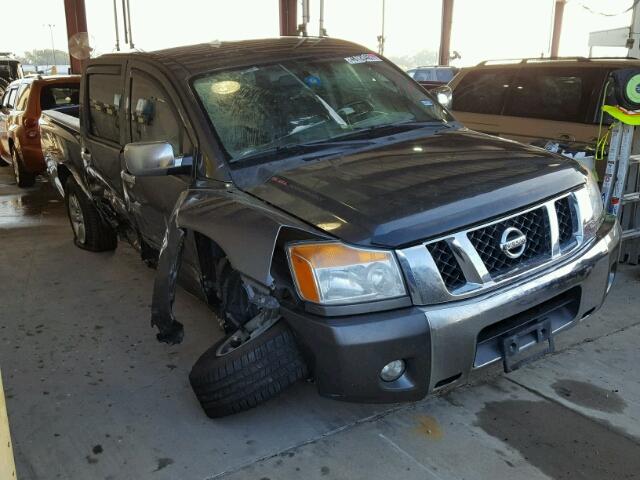 1N6BA0ED6BN324414 - 2011 NISSAN TITAN S GRAY photo 1