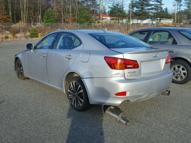 JTHBK262572026968 - 2007 LEXUS IS 250 SILVER photo 3