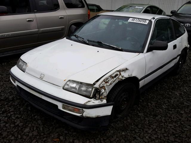 JHMED8365MS020777 - 1991 HONDA CIVIC CRX WHITE photo 2