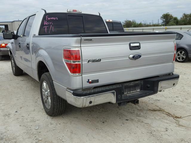 1FTFW1CT7EKF35973 - 2014 FORD F150 SUPER SILVER photo 3