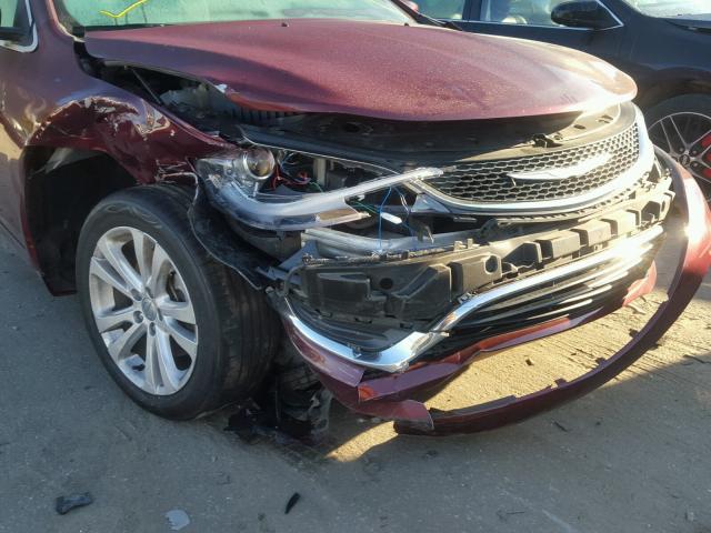 1C3CCCAB4FN548024 - 2015 CHRYSLER 200 LIMITE BURGUNDY photo 9