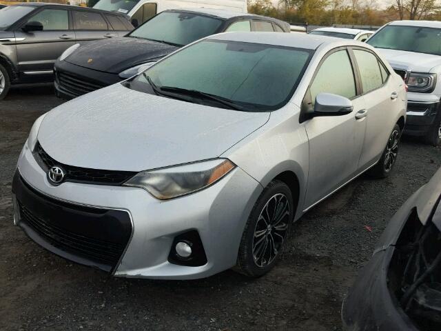 5YFBURHE5GP436103 - 2016 TOYOTA COROLLA SILVER photo 2